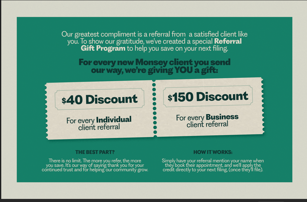 New Monsey Client referral Program